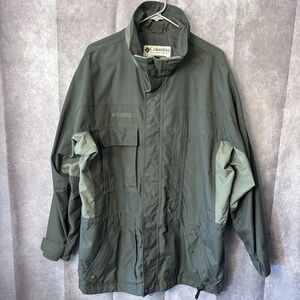 Vintage Columbia Men's Large Olive‎ Green Utility Camo Gorpcore Jacket